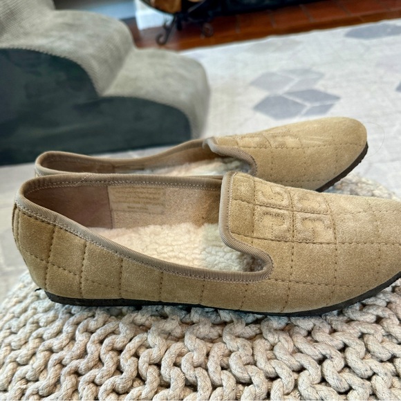 Tory Burch Cowley Slipper Deep Split Suede Shoes, size 9 US, used, no box - Picture 3 of 5